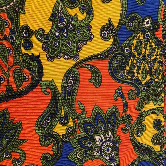 Vintage 70s Mod Floral Paisley Midi Dress - Picture 10 of 14